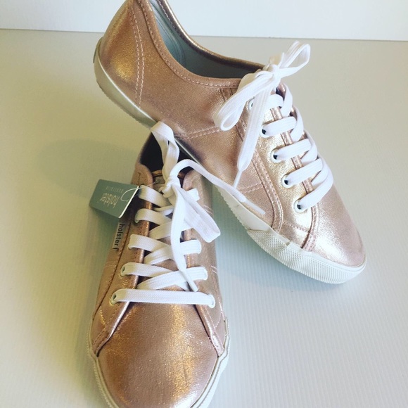 NWT HOLSTER vegan sz 38 metallic rose gold sneakers PETA approved cruelty free - Picture 4 of 16
